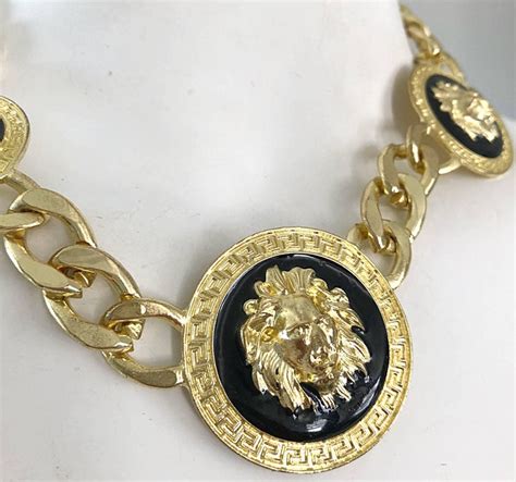 versace jewelry alternative|authentic Versace lion necklace.